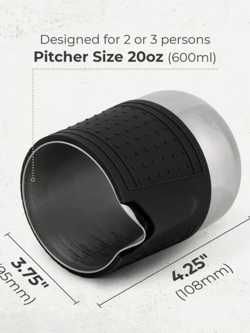 Stainless Steel With Silicone Anti Burn Sleeve Milk Frother Pitcher